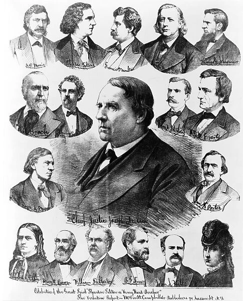 BEECHER-TILTON SCANDAL. Celebrities of the great trial Theodore Tilton vs. Henry Ward Beecher