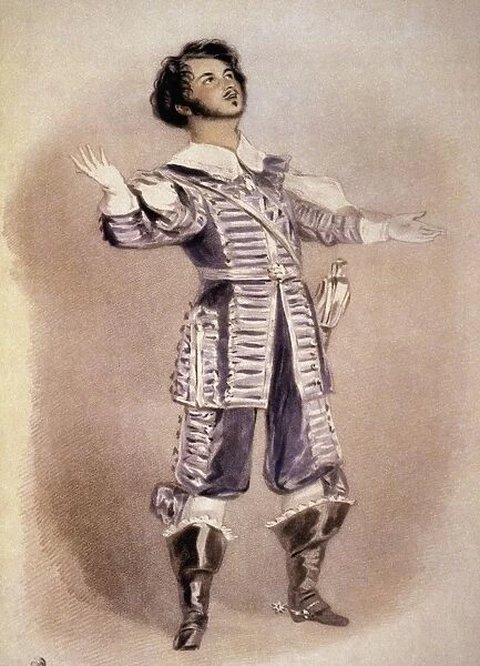 BELLINI: ARTURO. Giovanni Battista Rubini as Arturo in Bellinis opera I puritani