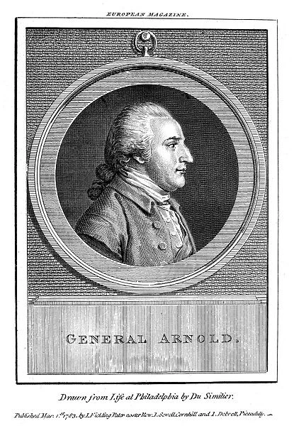 BENEDICT ARNOLD (1741-1801). American soldier and traitor. Copper engraving, English, 1783