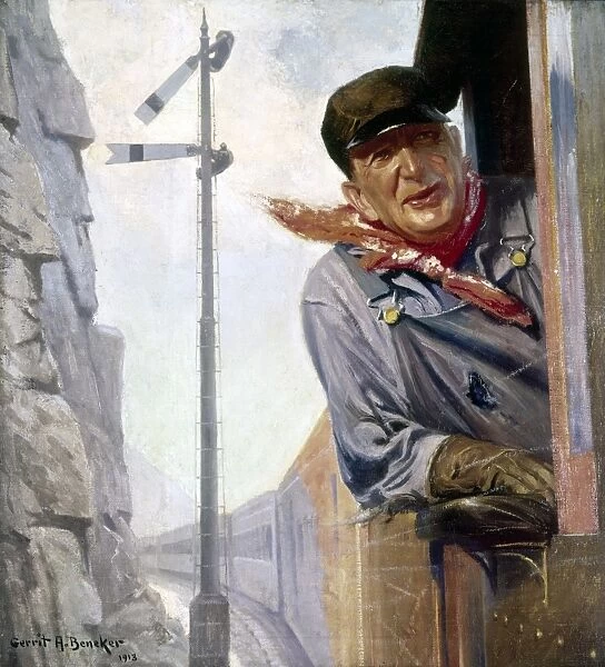 BENEKER: THE ENGINEER, 1913. Oil on canvas by Gerrit A. Beneker, 1913