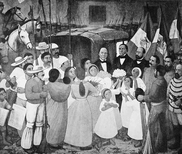 BENITO PABLO JUAREZ (1806-1872). Mexican statesman. The return of Juarez to Mexico City