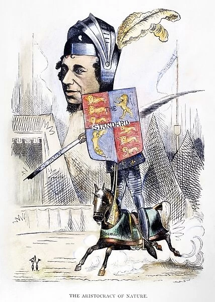 BENJAMIN DISRAELI (1804-1881). 1st Earl of Beaconsfield. The aristocracy of nature. English statesman and writer. Caricature, 1872, by Frederick Waddy