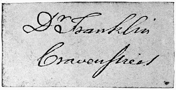 BENJAMIN FRANKLIN (1706-1790). American printer, publisher, scientist, inventor, statesman