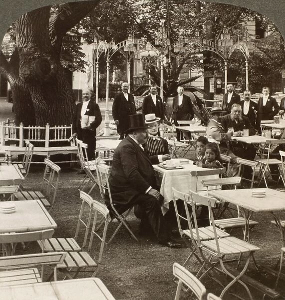 BERLIN: BEER GARDEN, 1914. A family party in Krolls famous beer garden, Berlin, Germany