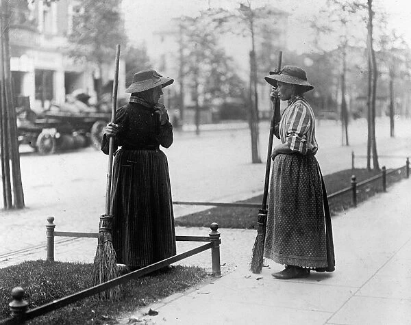 BERLIN: WORKERS, c1915. Women street sanitation workers in Berlin, Germany. Photograph