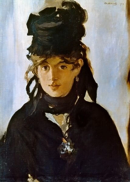 BERTHE MORISOT (1841-1895). French painter. Oil on canvas, 1872, by Edouard Manet