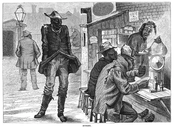 BLACK LIFE, 1877. Wood engraving from an American newspaper of 1877
