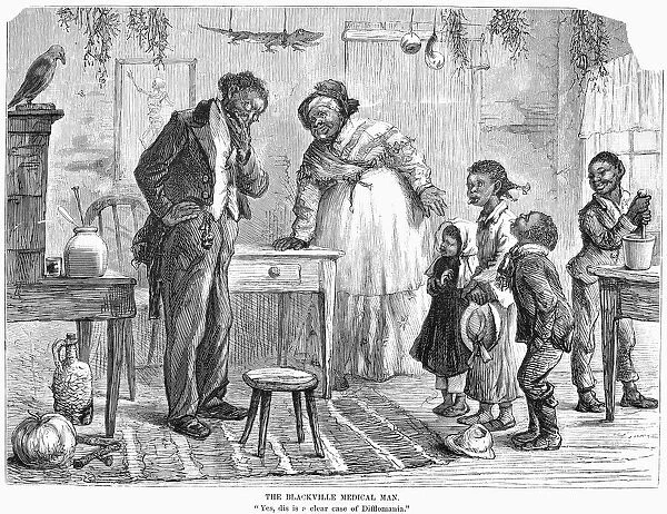 The Blackville Medical Man. Yes, dis is a clear case of Difflomania. Wood engraving, American, c1880