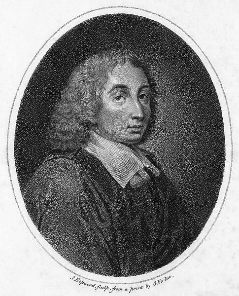 BLAISE PASCAL (1623-1662). French scientist and philosopher. Stipple engraving, English, c1800