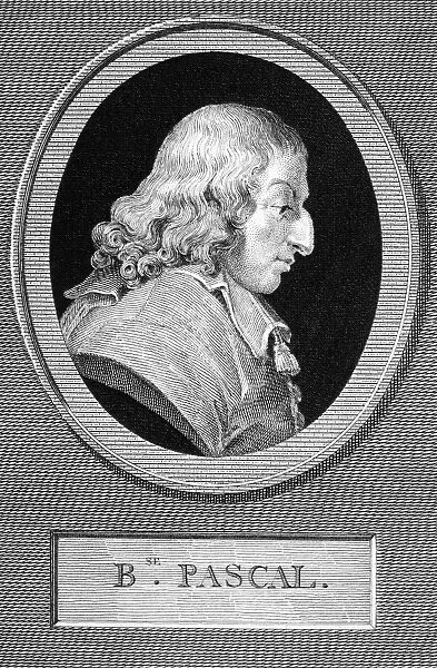 BLAISE PASCAL (1623-1662). French scientist and philosopher. Line and stipple engraving, French, early 19th century