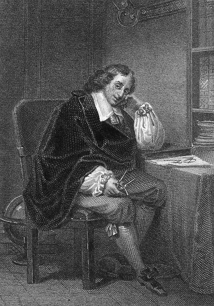BLAISE PASCAL (1623-1662). French scientist and philosopher. Line engraving, French, 19th century