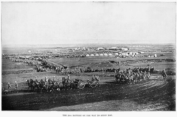 BOER WAR: BRITISH BATTERY. The British 28th Battery under the command of General