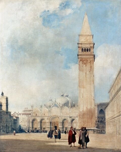 BONINGTON: VENICE. Richard Parkes Bonington: Piazza San Marco at Venice. Oil on canvas, 1827-28