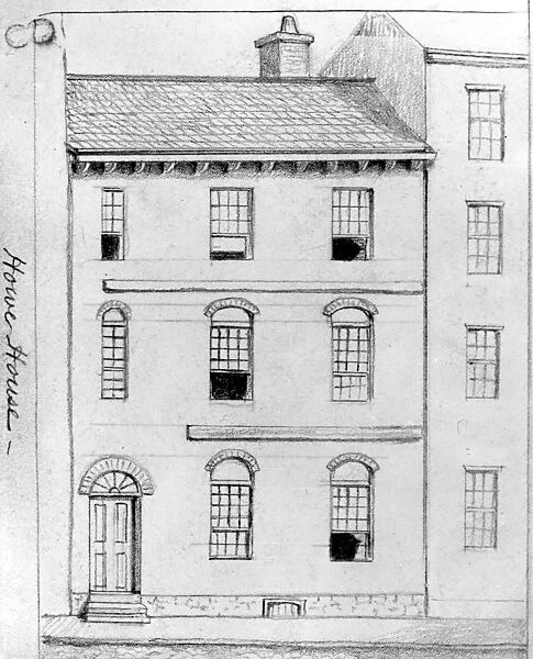 BOSTON: HOWE HOUSE. Drawing by Edwin Whitefield for Homes of Our Forefathers, 1892