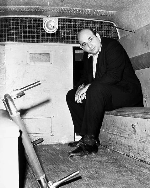 BOSTON: POLICE WAGON, 1965. Vincent J. Flemmi, a Boston mobster, photographed in a police wagon after giving himself up, 1965