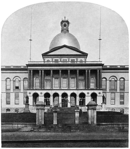 BOSTON: STATE HOUSE, 1879. The Massachusetts State House in Boston, Massachusetts, built in 1795