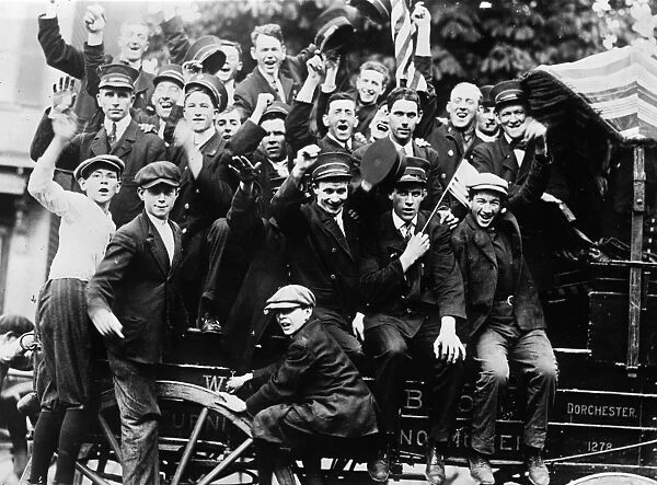 BOSTON: STRIKE, c1912. Conductors and supporters during a Boston Elevated Railway