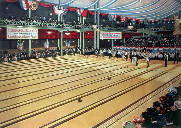 BOWLING TOURNAMENT, 1905. The International Bowling Tournament in Milwaukee, Wisconsin