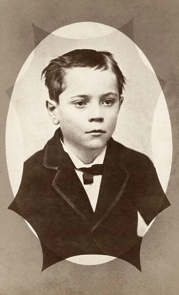BOY, c1880. Portrait of a young boy. Carte de visite photograph, c1880