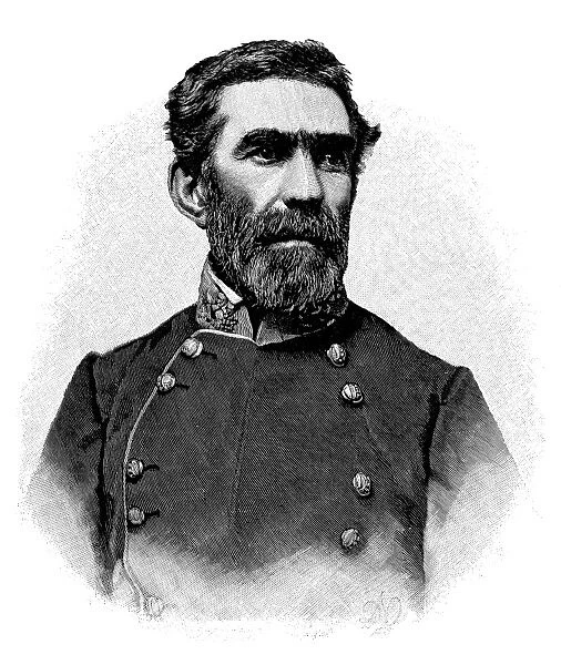 BRAXTON BRAGG (1817-1876). American army commander. Wood engraving, 1887, after a photograph taken during the American Civil War