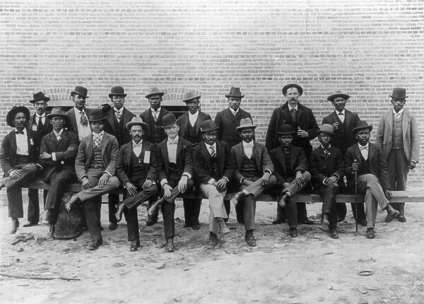 BRICKLAYERS UNION, c1899. Group portrait of the African American Bricklayers Union