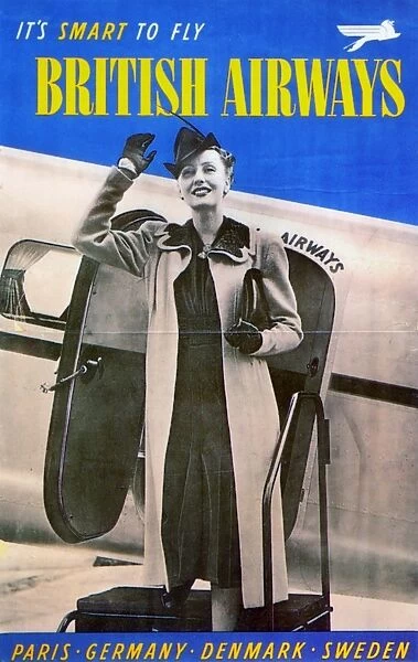 BRITISH AIRWAYS, 1938. A British Airways poster from 1938