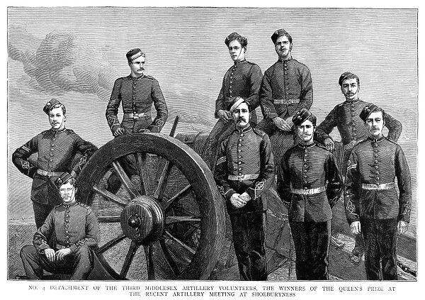 BRITISH ARMY: ARTILLERY. The Number 4 detachment of the Third Middlesex Artillery Volunteers