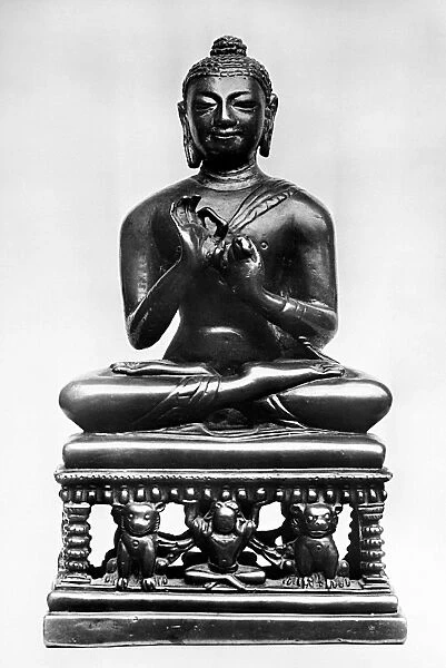 Bronze Buddha, from Kashmir, 7th-8th century A. D