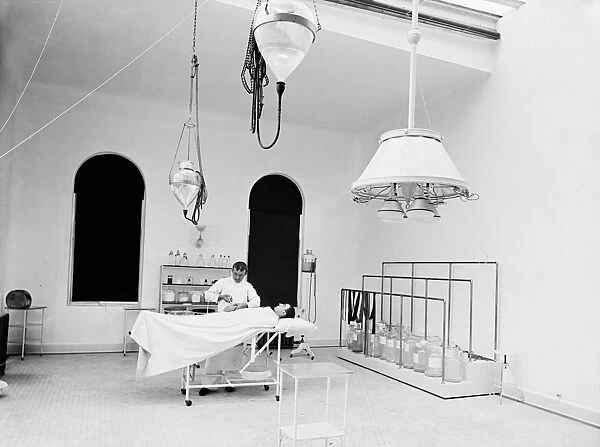BROOKLYN: HOSPITAL, c1900. The operating room at the Brooklyn Navy Yard Hospital in Brooklyn