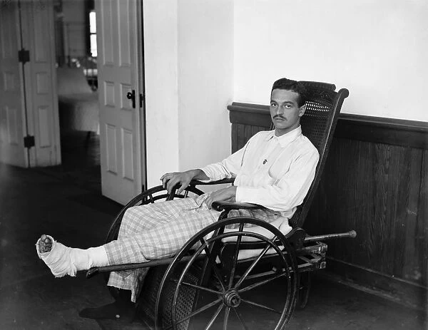 BROOKLYN: HOSPITAL, c1900. A patient at the Brooklyn Navy Yard Hospital in Brooklyn, New York