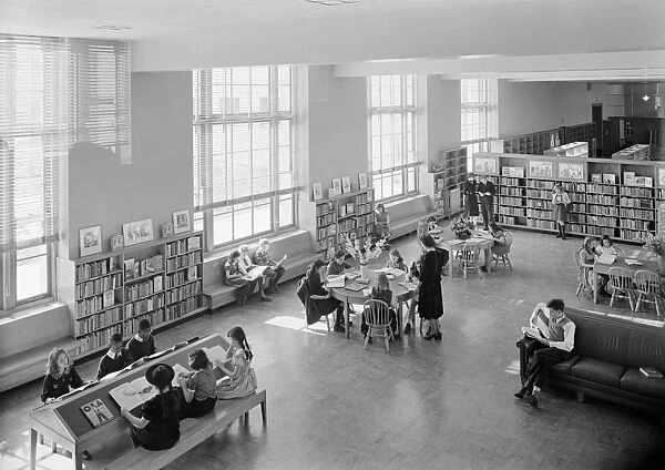 BROOKLYN: LIBRARY, 1941. The childrens reading room at the main branch of the