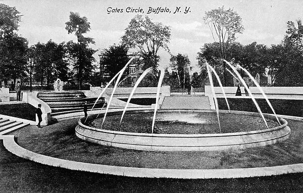 BUFFALO: GATES CIRCLE. Gates Circle, Buffalo, New York. Photopostcard, c1910