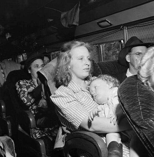 BUS TRAVEL, 1943. Local fares on a Greyhound bus traveling between Louisville and Nashville