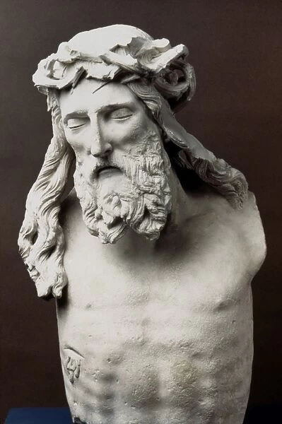 Bust of Christ Crucified. Marble, 1395-99, by Claus Sluter