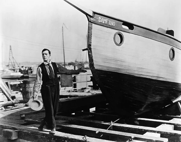 BUSTER KEATON (1896-1966). American comedian. In the film The Boat, 1922