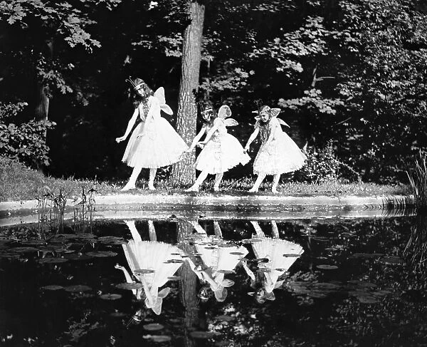 BUTTERFLY DANCE, 1920. Katherine Deming, Alice Deming and Evelyn Lechler in the