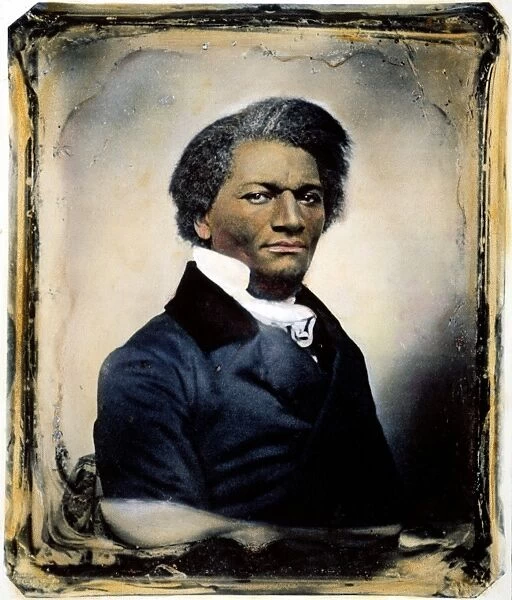 (c1817-1895). American abolitionist and writer. Oil over a daguerreotype, c1855