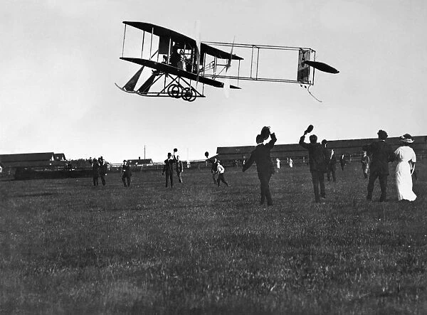 Calbraith Perry Rodgers airplane Vin Fiz photographed during the first transcontinental airplane flight across the United States, 17 September to 5 November 1911
