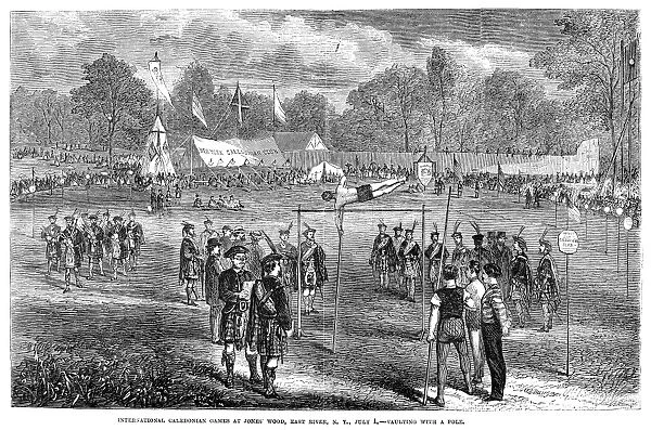 CALEDONIAN GAMES, 1867. The International Caledonian Games, held at Jones Wood in Manhattan