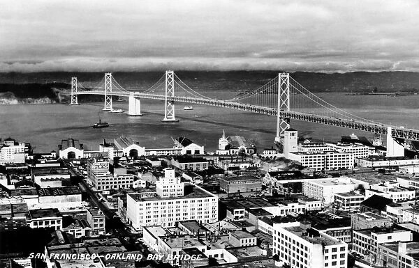 CALIFORNIA: BAY BRIDGE. San Francisco-Oakland Bay Bridge