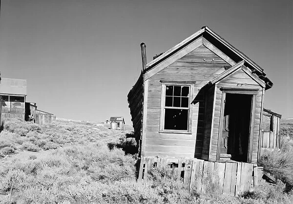CALIFORNIA: BODIE, 1962. An abandoned miners house in the ghost town of Bodie