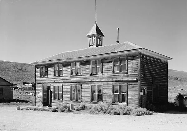 CALIFORNIA: BODIE, 1962. The Bodie Schoolhouse in the ghost town of Bodie, California