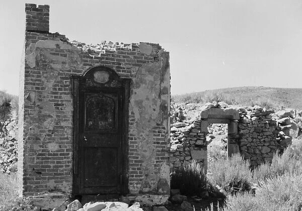 CALIFORNIA: BODIE, 1962. The vault door of Bodie Bank, in the ghost town of Bodie