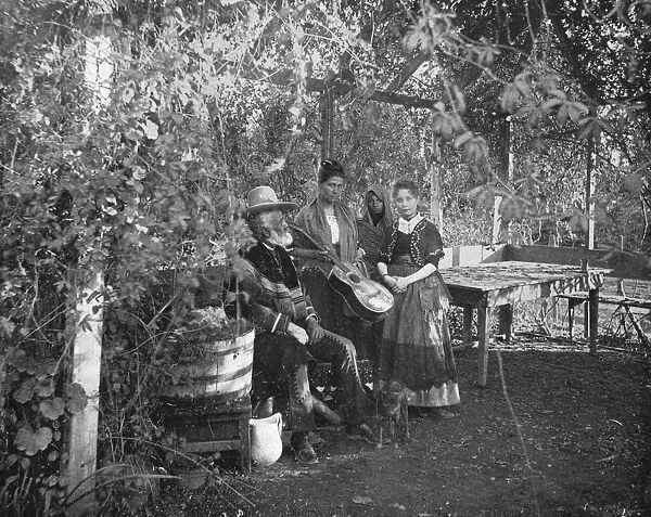 CALIFORNIA: FAMILY, c1890. A Mexican family in Southern California. Photograph, c1890