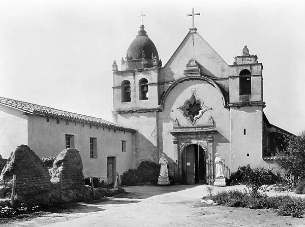 CALIFORNIA: MISSION, 1928. Mission San Carlos Borromeo, founded in 1771, in Carmel, California