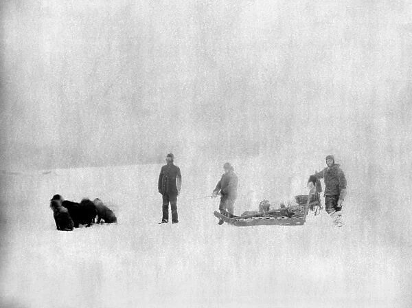 CANADA: EXPEDITION, c1882. Sergeant Jewell and an Eskimo identified as Christiansen