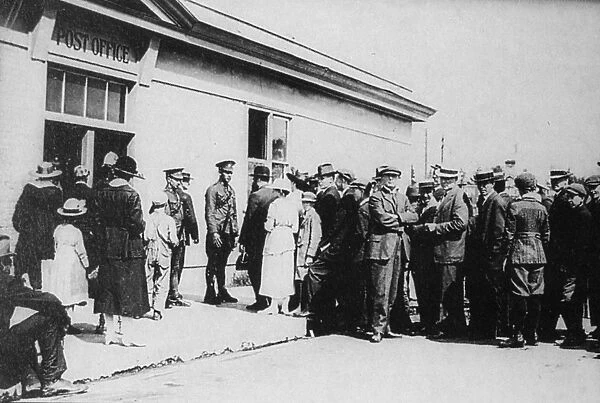 CANADA: MINERS STRIKE, 1919. Miners on strike in Calgary, Alberta, Canada, 1919