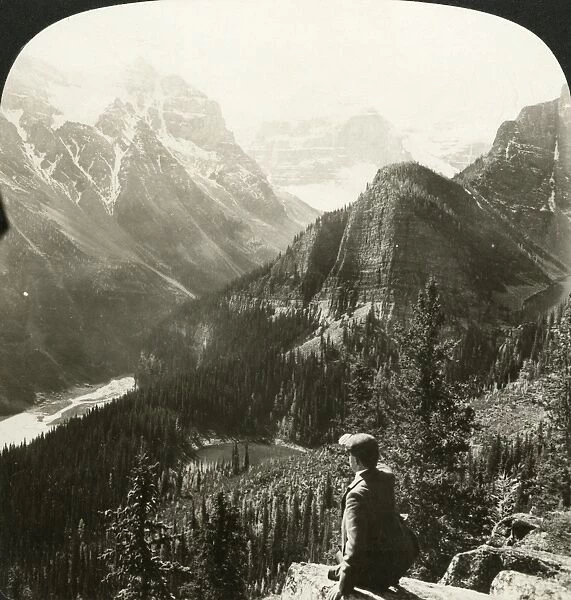 CANADA: ROCKY MOUNTAINS. View of the Rocky Mountains in Alberta, Canada. Stereograph