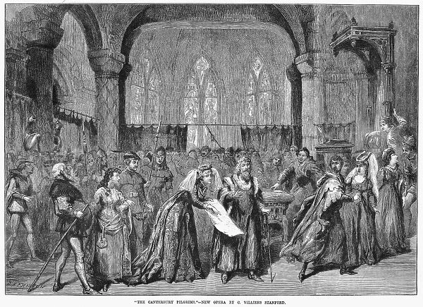 CANTERBURY PILGRIMS, 1884. Performance of The Canterbury Pilgrims, an opera by