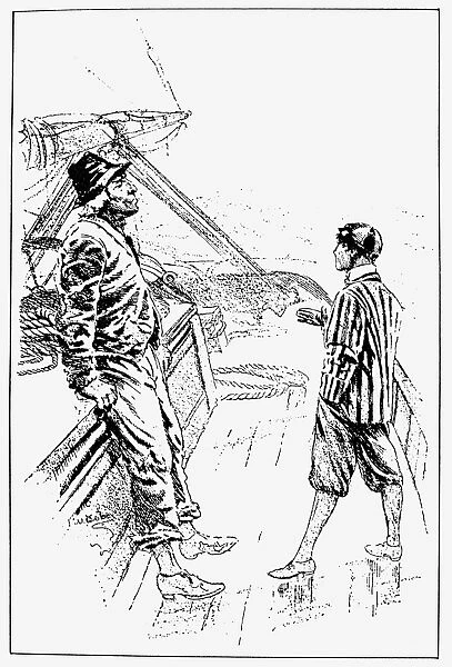 CAPTAINS COURAGEOUS. Illustration from an early edition of Rudyard Kiplings novel